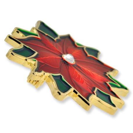     Poinsettia Christmas Brooch