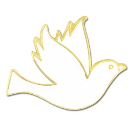     Dove Lapel Pin - White