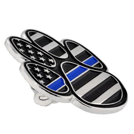     Thin Blue Line Pawprint Pin