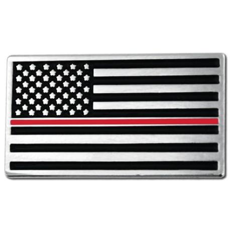     Thin Red Line American Flag Pin