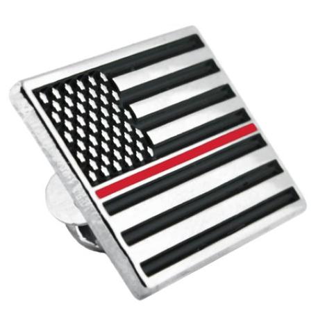     Thin Red Line American Flag Pin