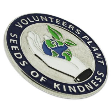     Volunteers Plant Kindness Pin