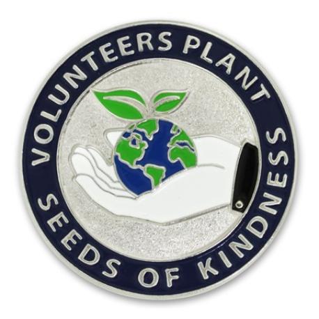     Volunteers Plant Kindness Pin