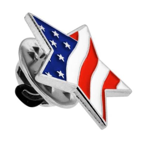     Flag Star Pin