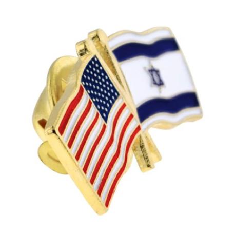     USA and Israel Flag Pin