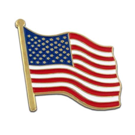     American Flag Pin and Card