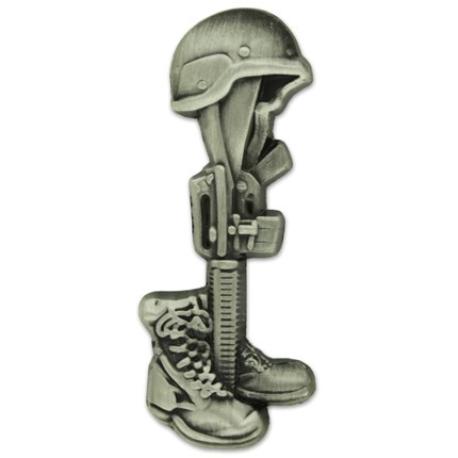     Battle Cross Final Tribute Pin - Antique Nickel