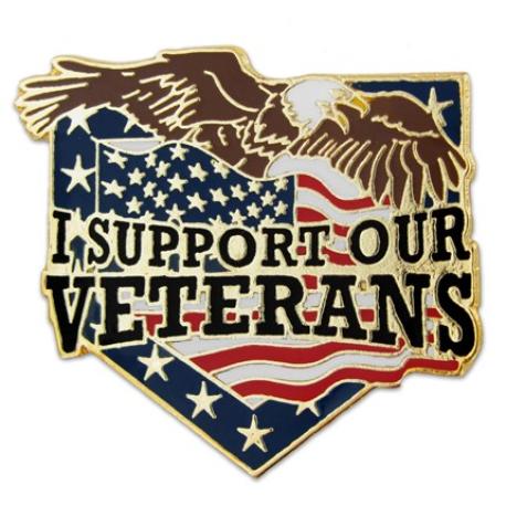     I Support Our Veterans Pin