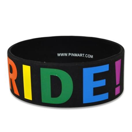     PRIDE Rubber Bracelet 1 Inch Wide