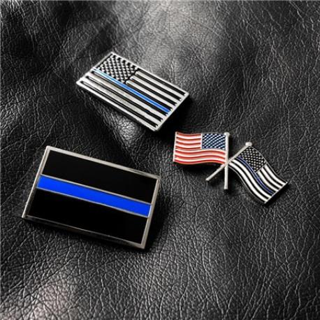     Thin Blue Line 3-Pin Set