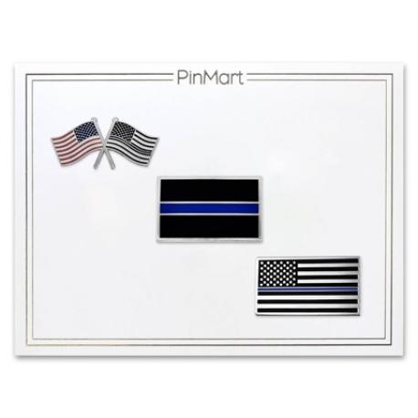     Thin Blue Line 3-Pin Set