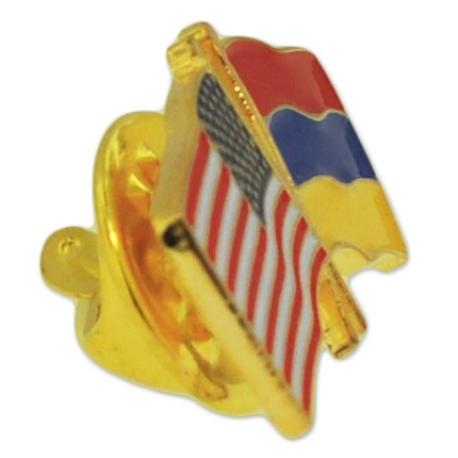     USA and Armenia Crossed Flag Pin