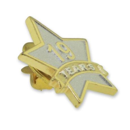     Years of Service Star Pin - 19 Years