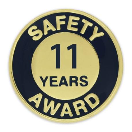     Safety Award Pin - 11 Years