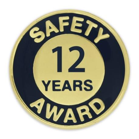     Safety Award Pin - 12 Years