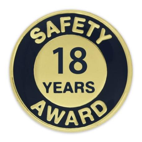     Safety Award Pin - 18 Years