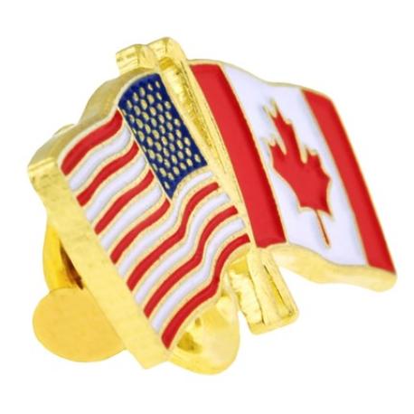     USA and Canada Flag Pin