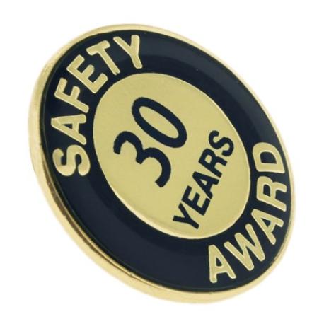     Safety Award Pin - 30 Years