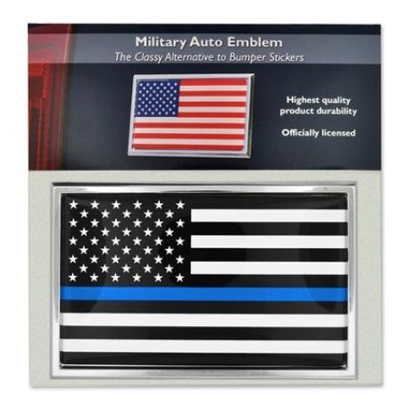     Thin Blue Line Chrome Emblem Decal