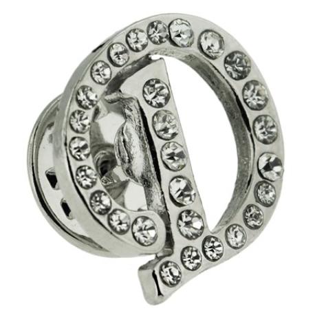     Rhinestone Letter D Pin