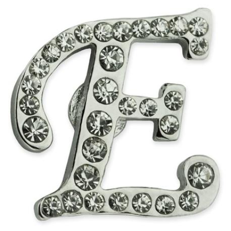     Rhinestone Letter E Pin