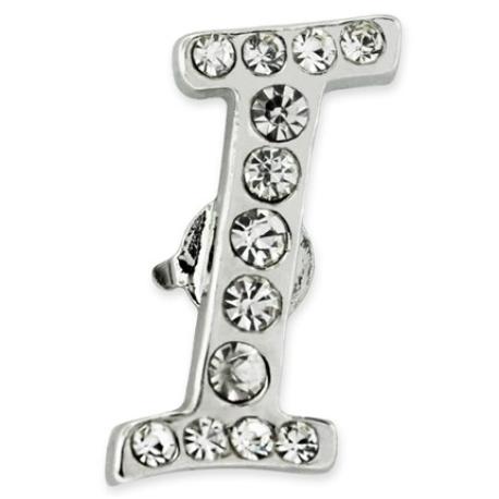     Rhinestone Letter I Pin