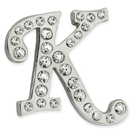     Rhinestone Letter K Pin