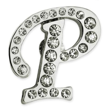     Rhinestone Letter P Pin