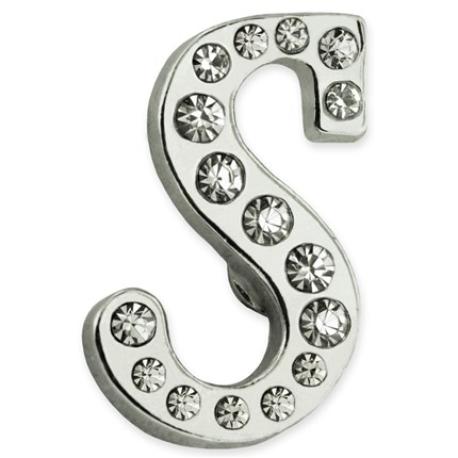     Rhinestone Letter S Pin