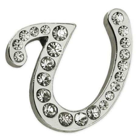     Rhinestone Letter U Pin