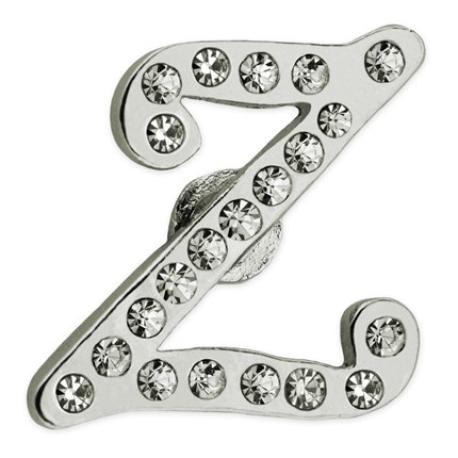     Rhinestone Letter Z Pin