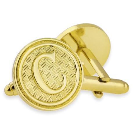     Letter C Cufflink Set