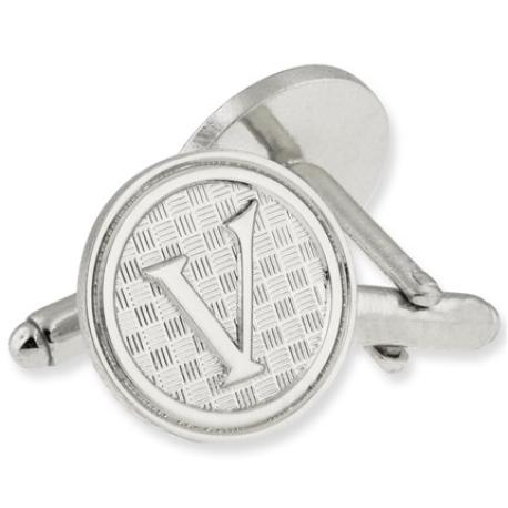     Letter V Cufflink Set