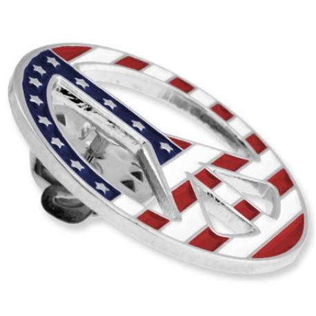     American Flag Peace Sign Pin