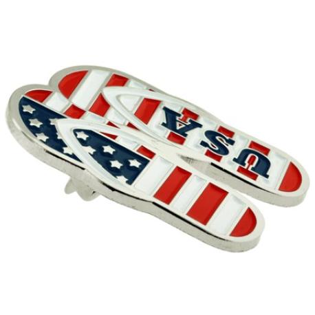     Patriotic Flip Flops Pin