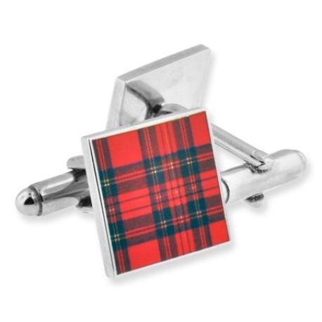     Christmas Plaid Cufflink Set