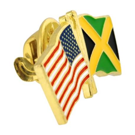     USA and Jamaica Flag Pin