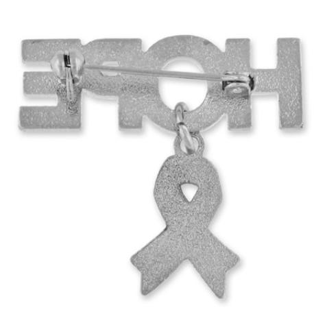     Hope Pin with Purple Ribbon Charm