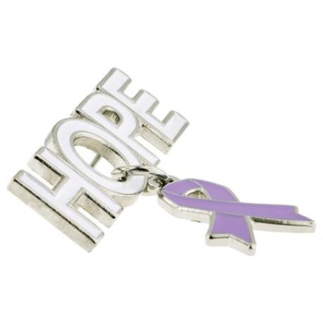     Hope Pin with Lavender Ribbon Charm