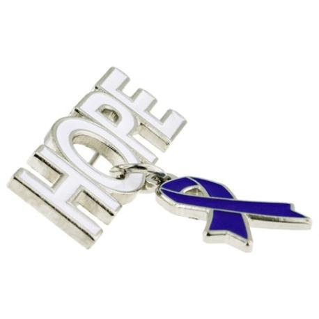     Hope Pin with Blue Ribbon Charm