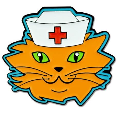     Cat Nurse Pin