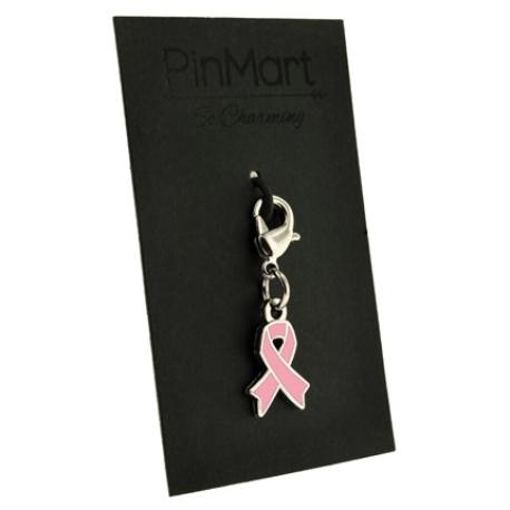     Pink Awareness Ribbon Charm