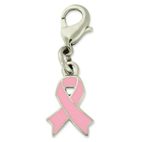     Pink Awareness Ribbon Charm