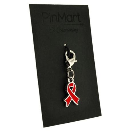     Red Awareness Ribbon Charm