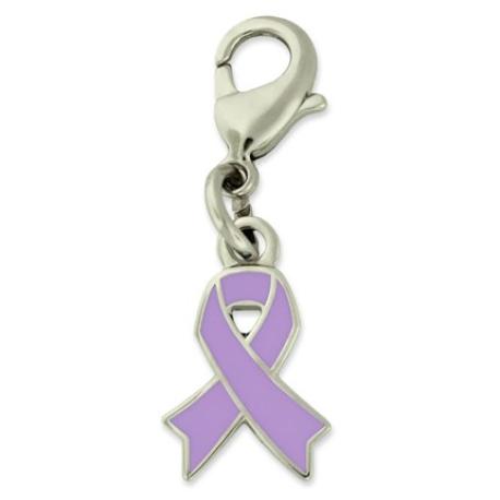     Lavender Awareness Ribbon Charm