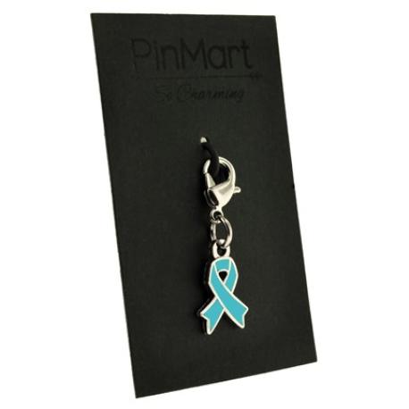     Light Blue Awareness Ribbon Charm