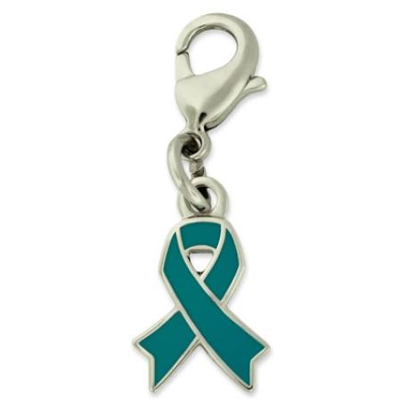     Teal Awareness Ribbon Charm