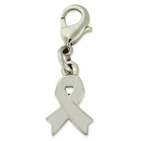     Grey Awareness Ribbon Charm