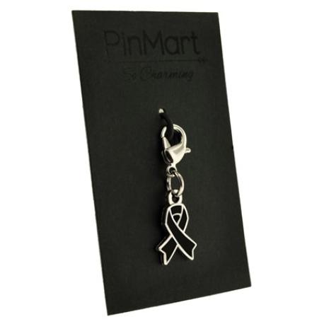     Black Awareness Ribbon Charm