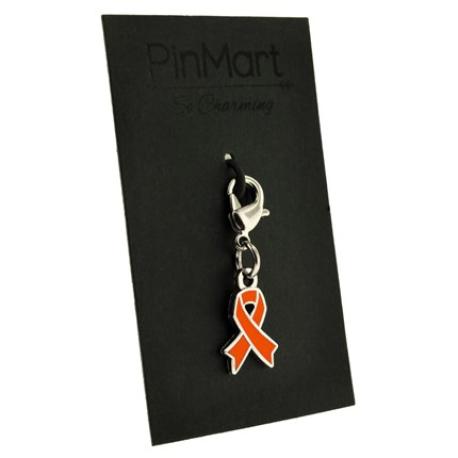     Orange Awareness Ribbon Charm